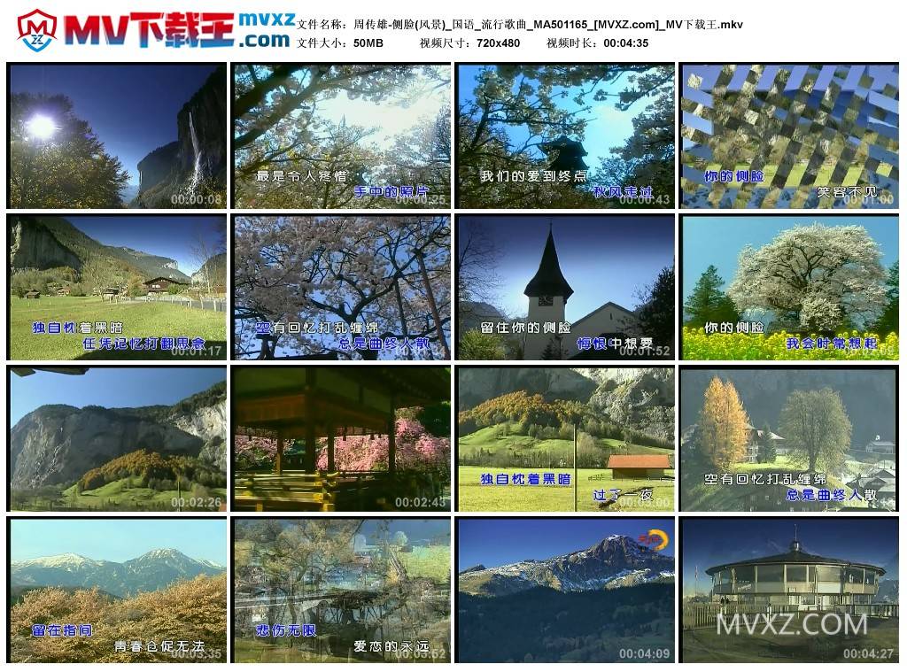 周传雄-侧脸(风景)_国语_流行歌曲_MA501165